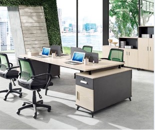 4人位办公桌现代简约6人桌椅组合办公家具四人位员工桌2人职员桌