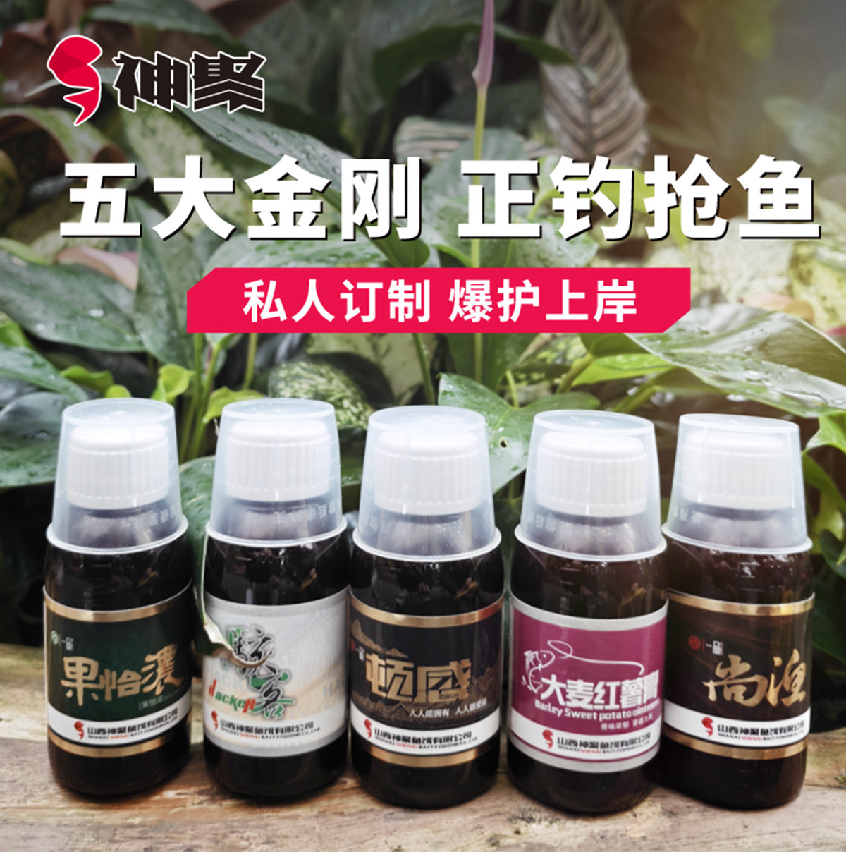 五大金刚正钓抢鱼爆护套装添加剂钓鱼饵料专攻鲤鱼钓鱼小药诱鱼剂