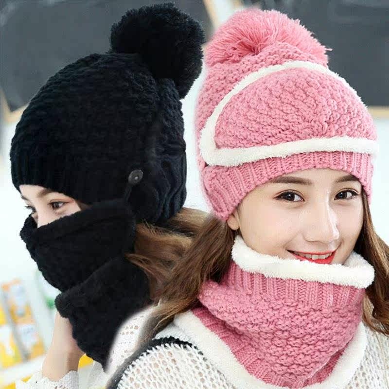 Knitted Cap ha scarf hat set Winter women Beanie Hat caps在类目 服饰配件/皮带/帽子/围巾, 帽子中 - 来自Buy2taobao.com提供专业的淘宝代购服务