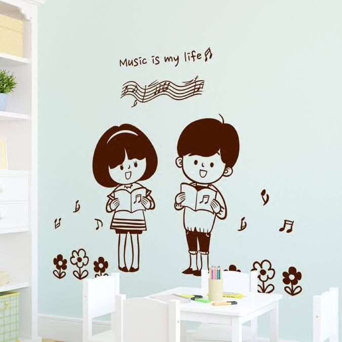 幼儿园舞蹈室音乐课室人物可爱漂亮舞蹈布置墙贴饭厅儿童房墙贴纸