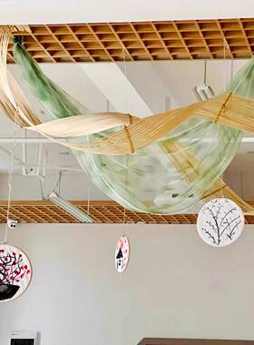 幼儿园大厅班级吊饰挂饰中式国古风教室空中环创布置装饰竹编排条
