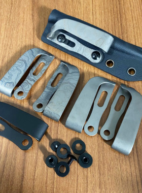 拓扑防丢钛合金腰夹便携战术K板K鞘刀鞘刀套固定背夹皮套夹子