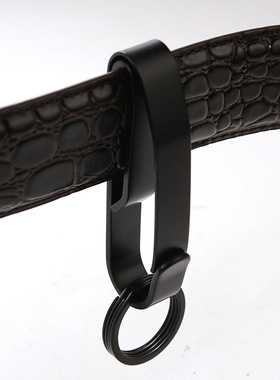 不锈钢大尺寸黑色钥匙扣皮带扣腰夹钩便携EDC户外挂扣高质量耐用