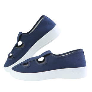 无尘鞋加厚软底四孔鞋防静电4孔四眼帆布透气电子工厂男女工作鞋