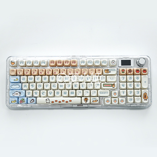 键小姬无聊鸭女生可爱圆润机械键盘键帽68/87/108/ace68/atk68