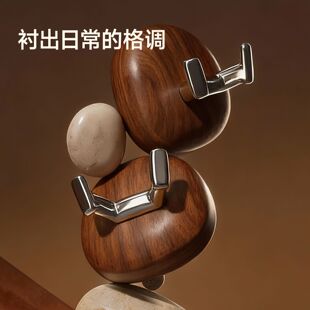 鹅卵石双角吸盘挂钩家用墙上无痕粘钩免打孔挂勾粘钩强力浴室挂钩