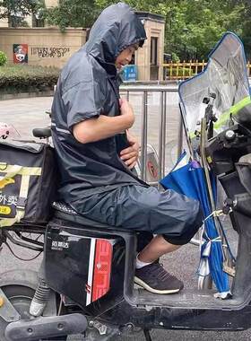 防水雨裤分体套装上衣短袖七分裤骑行男女轻薄防暴雨雨衣防雨短裤