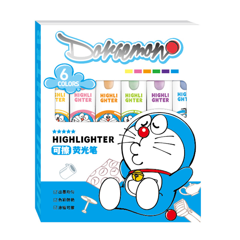 叮当猫双头荧光笔6个装