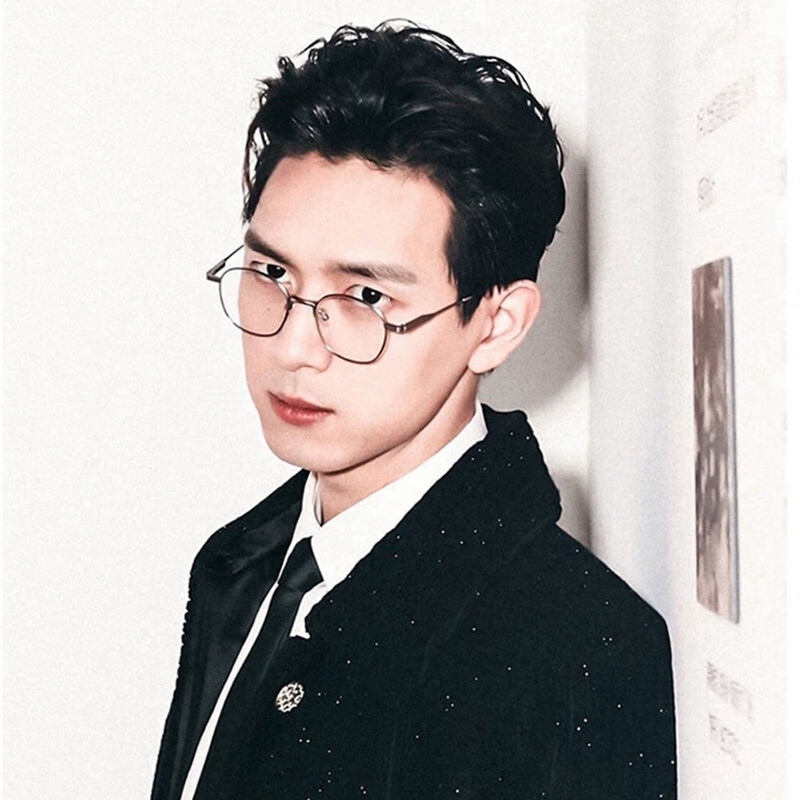 李现明星同款幼圆小框架纯钛眼镜框男超轻眼镜架复古镜框可配近视