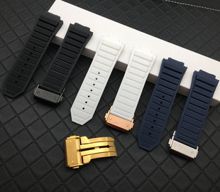 19mm 适用恒宝HUBLOT宇舶至尊王者系列手表表带黑色橡胶硅胶带29