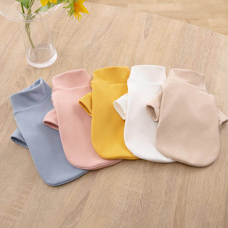 秋冬季小狗狗纯色百搭打底衫冬款狗狗两脚弹力贴身猫咪衣服针织衫