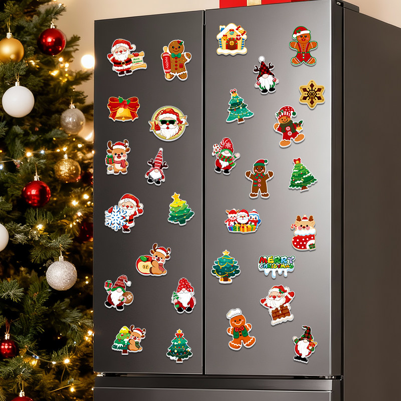 圣诞节节日创意装饰磁吸冰箱贴