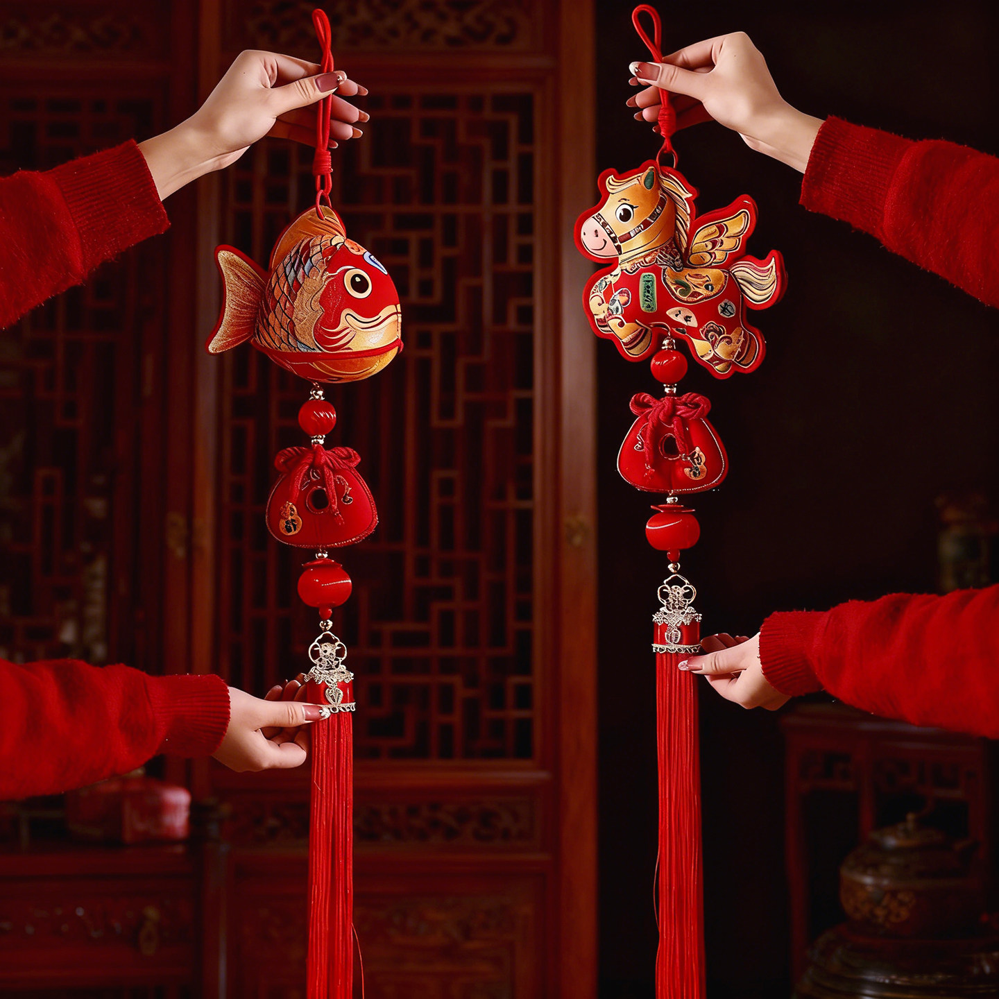 2026过年挂饰创意布艺挂件马年喜庆福袋装饰新年春节客厅玄关布置,节庆用品/礼品,挂饰/生肖挂饰,淘宝优惠券,粉丝福利购,淘宝优惠卷