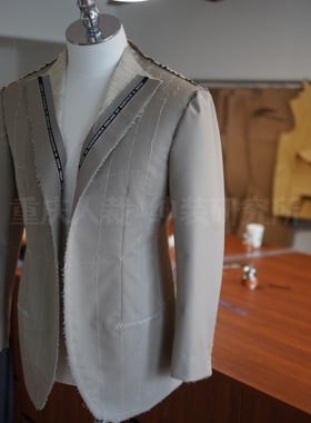 【全定制】独立裁缝两次试身全手工Bespoke全麻衬2件套全羊毛西服