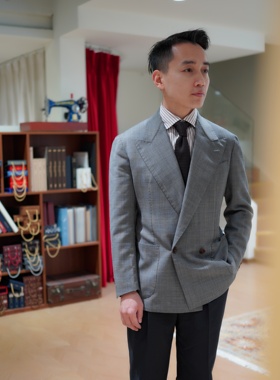 【全定制】独立裁缝两次试身全手工Bespoke全麻衬2件套全羊毛西服