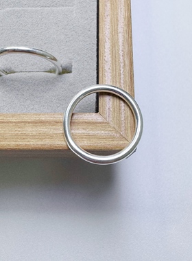 s999足银闭口小众戒指