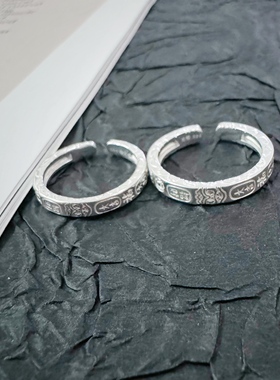 s999足银招财吉言小众设计戒指