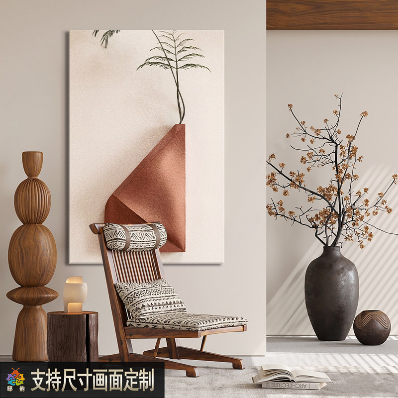 奶油风小清新客厅装饰画民宿酒店卧室床头挂画家居软装画布无框画