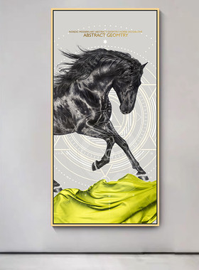 抽象风动物美式走廊过道装饰画
