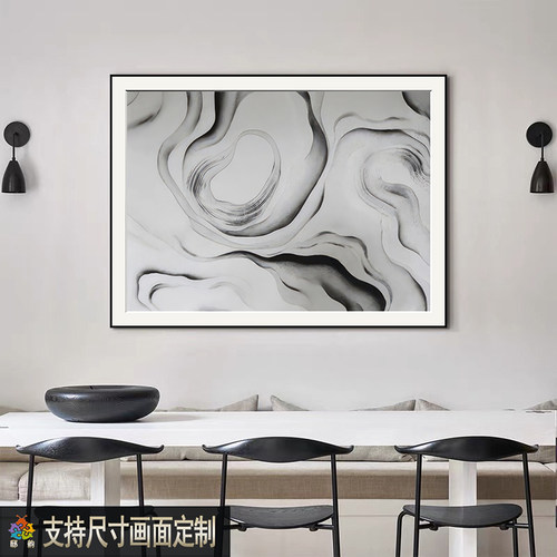 现代简约抽象装饰画客厅沙发背景墙挂画过道走廊办公室高级感壁画