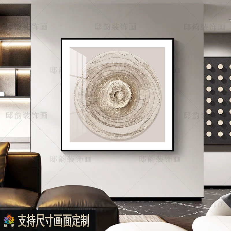 轻奢高级感现代简约装饰画餐厅客厅入户正方形挂画抽象艺术感壁画图片