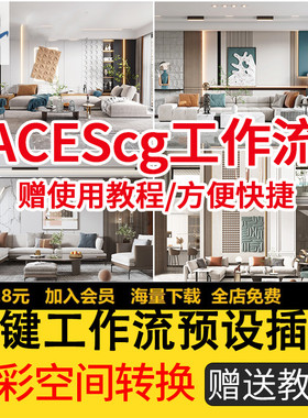 ACEScg工作流插件2.6版本 Vray渲染器工具ACES cg含一键转换贴图