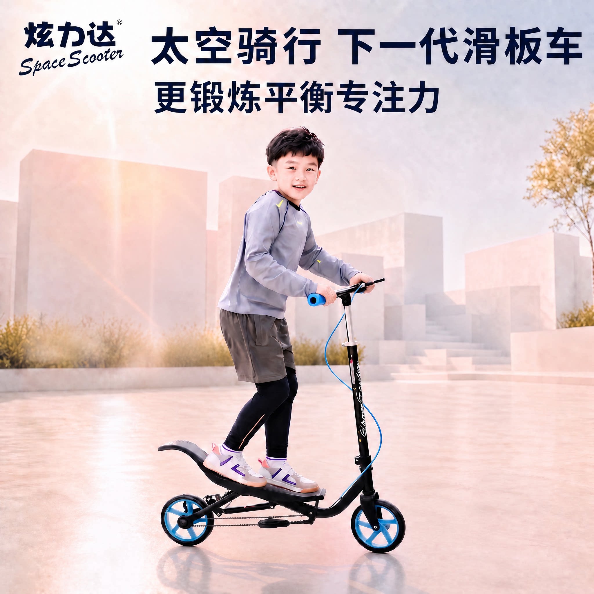 颠覆传统滑板车更锻炼核心平衡力图片