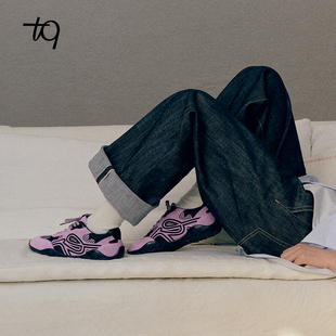 Talitaqoom2026年春季新款复古竞技撞色透气花瓣公路德训鞋tq女鞋