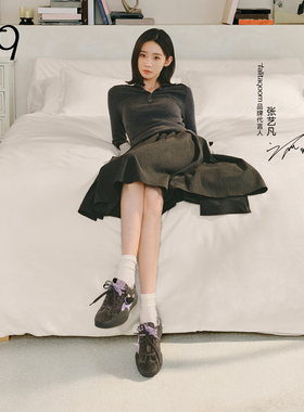 张艺凡同款Talitaqoom焦糖系列2025新款刺绣复古德训鞋休闲鞋tq女