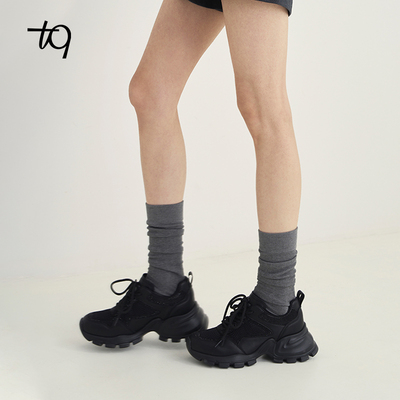 Talitaqoom2026年春季新款厚底增高网面透气时尚休闲鞋女TQ老爹鞋