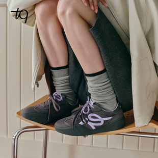 张艺凡同款Talitaqoom焦糖系列2025新款刺绣复古德训鞋休闲鞋tq女