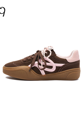 蔡文静同款Talitaqoom德训鞋2025年秋季新款厚底网面透气tq休闲鞋