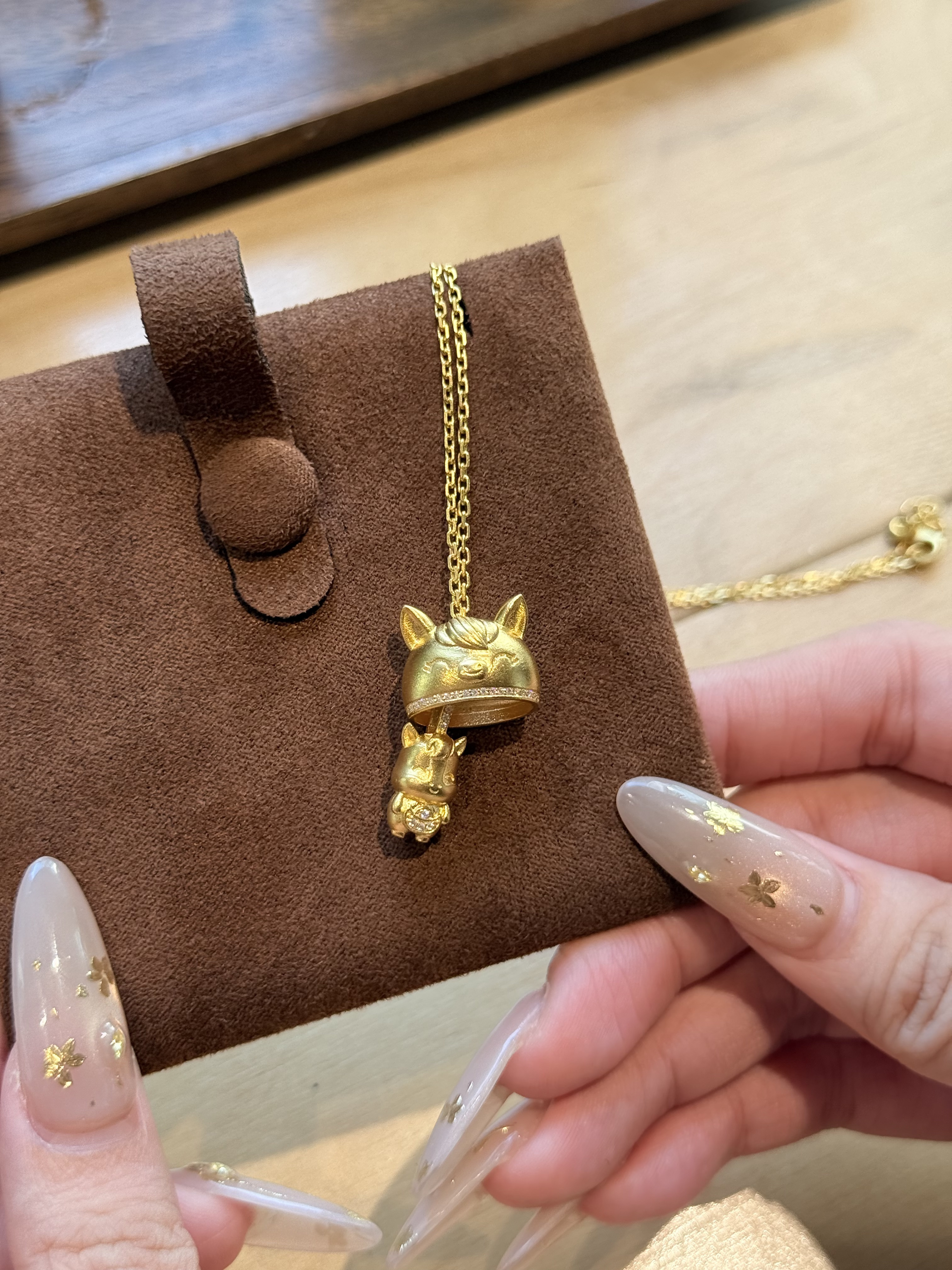 马年藏金项链黄金镶嵌999足金