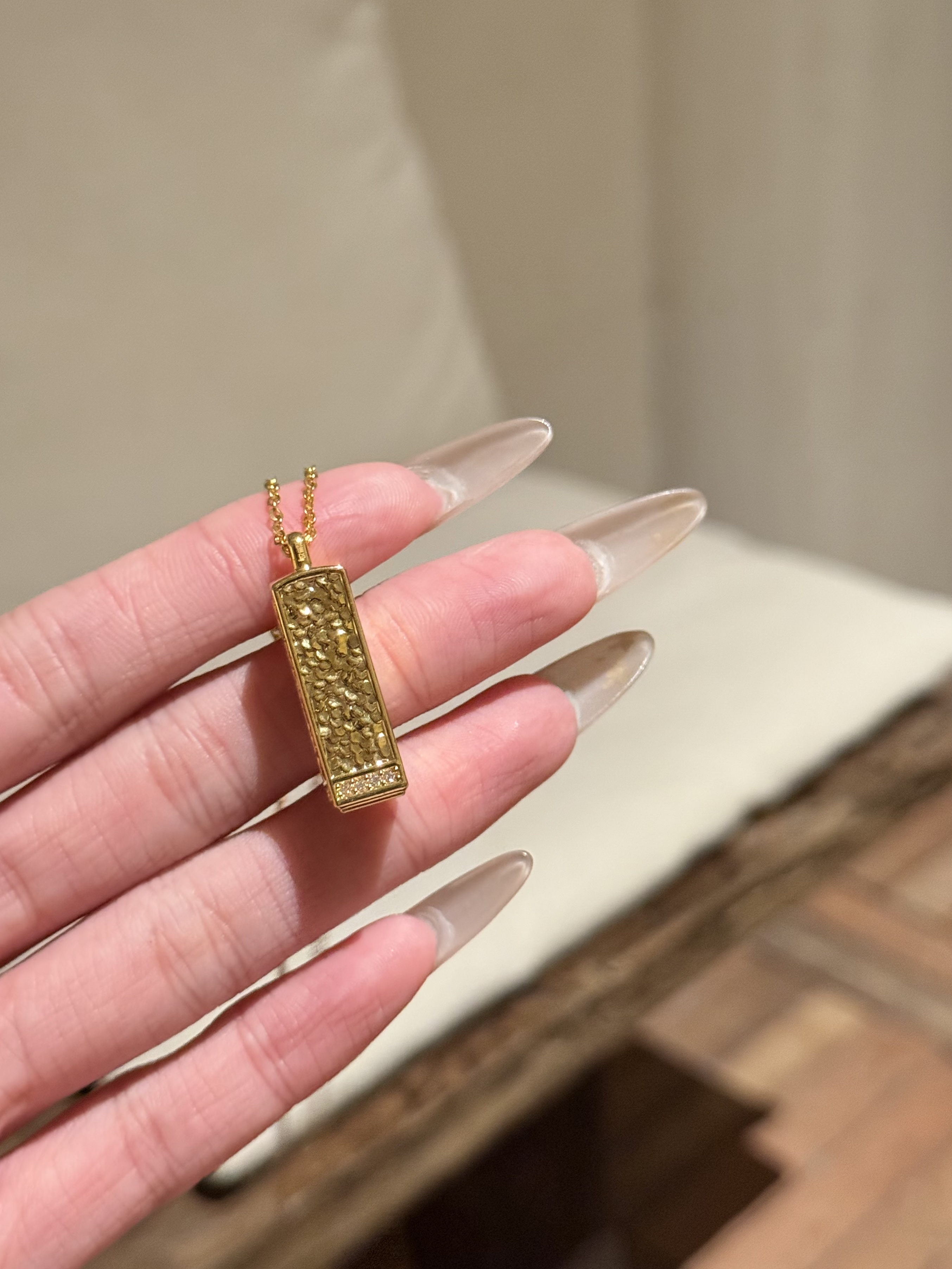 5D碎冰冰吊坠黄金镶嵌999足金