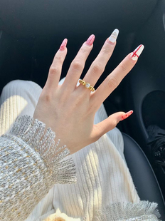 泡泡黄金戒指法式轻奢设计百搭ins风连珠戒指999足金