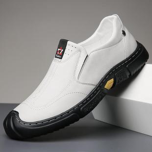 一脚蹬商务软底驾车洞洞鞋 皮鞋 百搭休闲软皮豆豆男 男士 春夏季