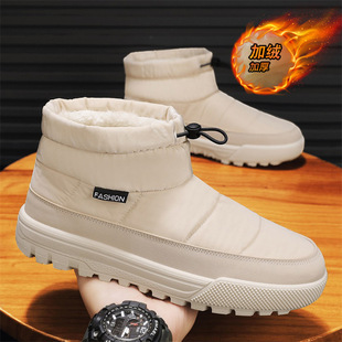 高帮棉靴加绒加厚保暖户外棉鞋 男鞋 防寒中筒雪地靴男 新款 冬季