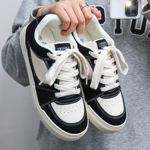 子2025新款 男鞋 滑板鞋 透气仿绒超纤男士 男 秋季 板鞋 帆布鞋