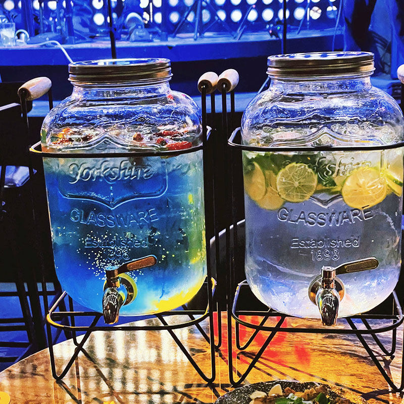 玻璃罐果汁罐带龙头加厚超大容量酒坛甜品台洒吧容器水果茶可乐桶