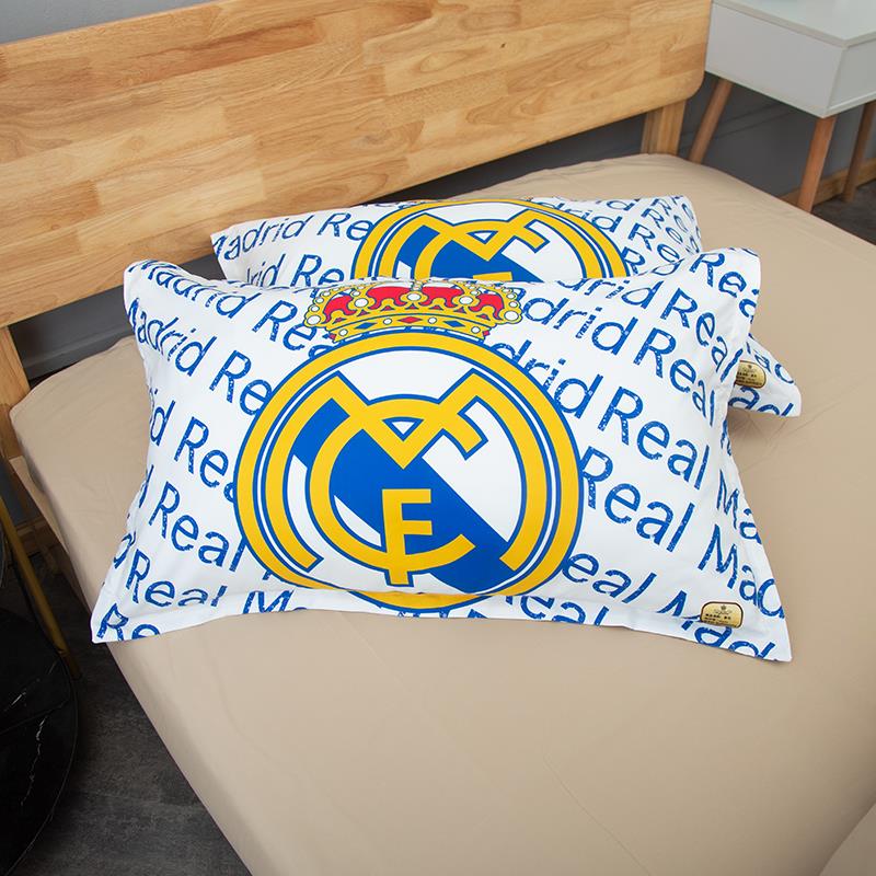 diy足球系列皇家马德里印图枕套学生宿舍男孩磨毛大枕头罩子48X74