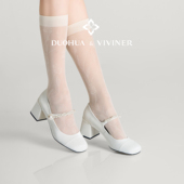 DV法式 VIVINER 高跟鞋 DUOHUA 玛丽珍甜美粗跟单鞋 女2025春夏新款
