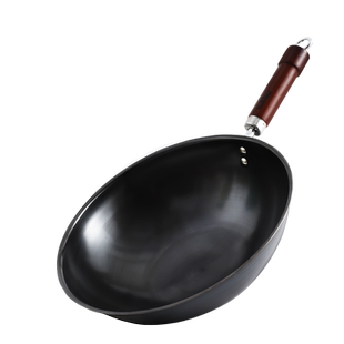 炒锅张小泉官方旗舰店老式铁锅正品不粘锅精铁无涂层家用燃气灶用