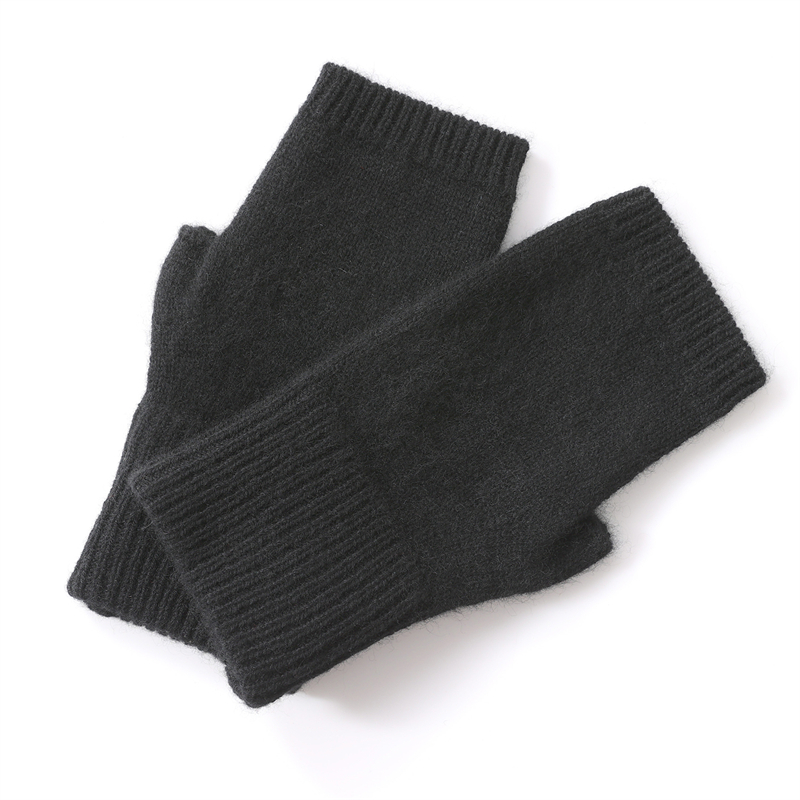 纯山羊绒半指手套保暖加厚