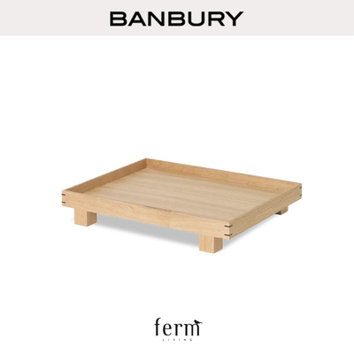 fermliving橡木Bon托盘茶盘