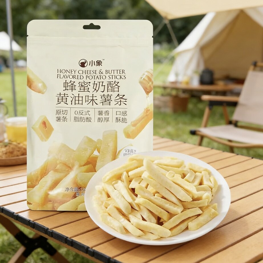 美团小象蜂蜜奶酪黄油味薯条120g内含6小袋爽脆可口香甜浓郁即食
