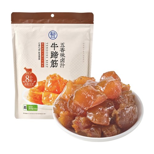 盒马牛蹄筋五香味508g高蛋白独立包装牛肉干办公零食牛肉粒有嚼劲