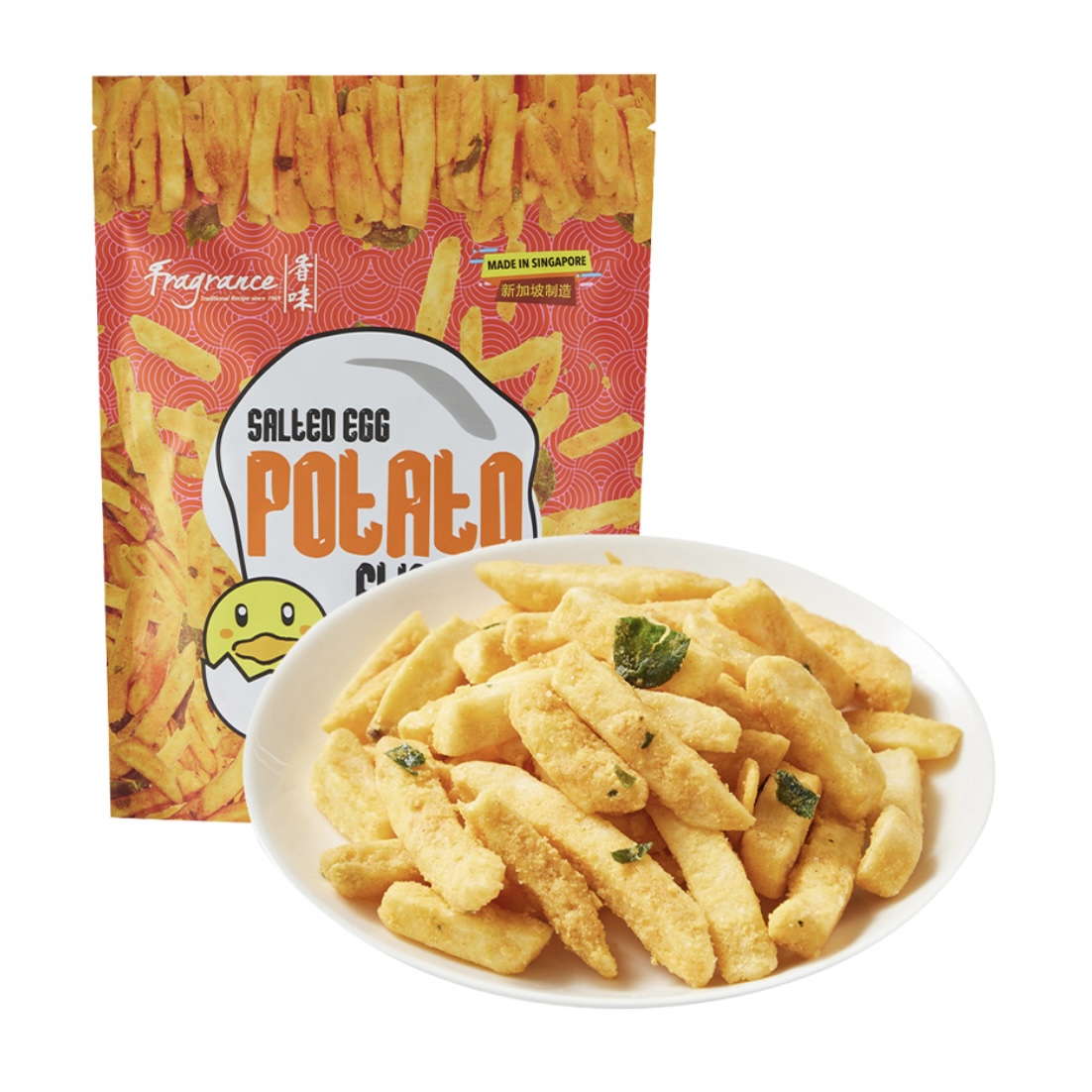 新加坡原装进口香味咸蛋黄薯片薯条70g零食小吃休闲美食特产正宗