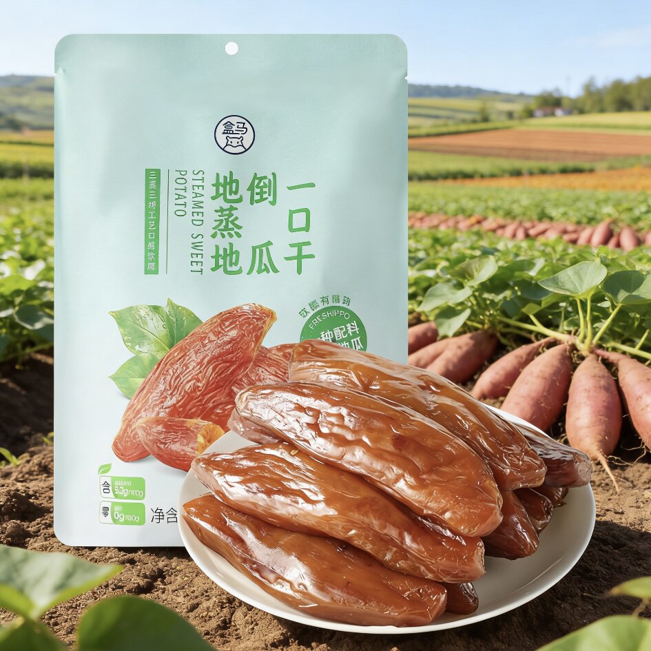 盒马一口糯倒蒸地瓜干配料干净山地种植不添加香精防腐剂色素包邮
