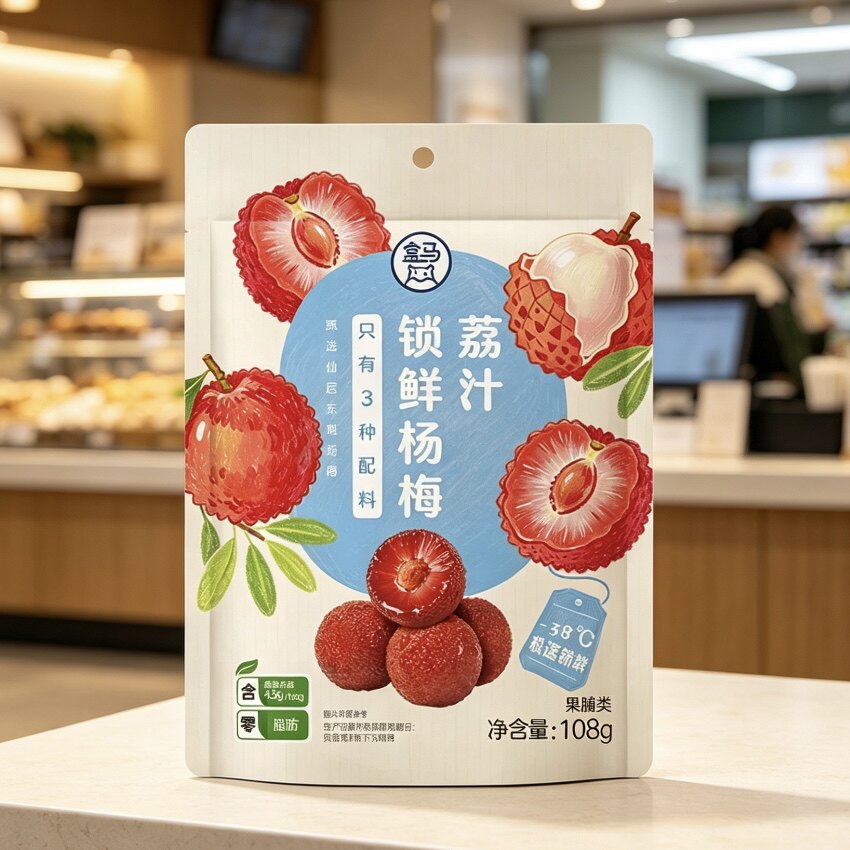 盒马荔汁锁鲜杨梅108g仙居东魁杨梅不添加人工色素配料干净无防腐