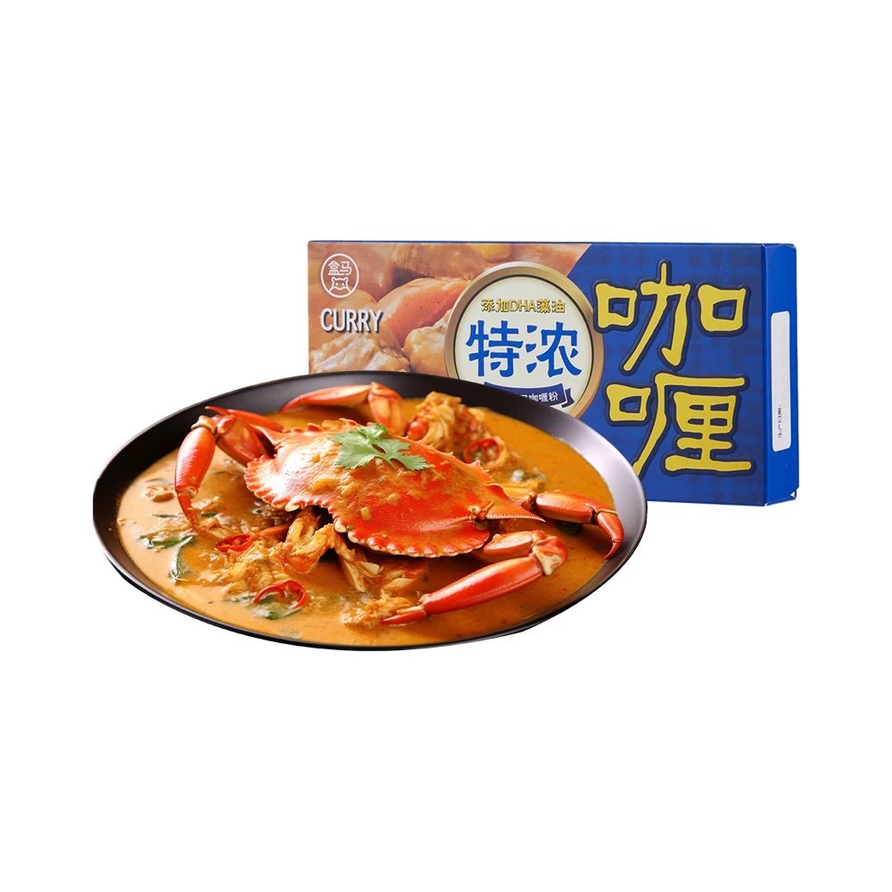 盒马特浓咖喱微辣原味100g添加DHA藻油取用省心咖喱蟹牛腩鸡翅